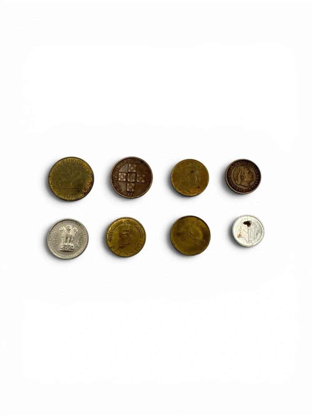90 Mixed World Coins Foreign Coin Lot 20+ Countries Estate Collection Bulk